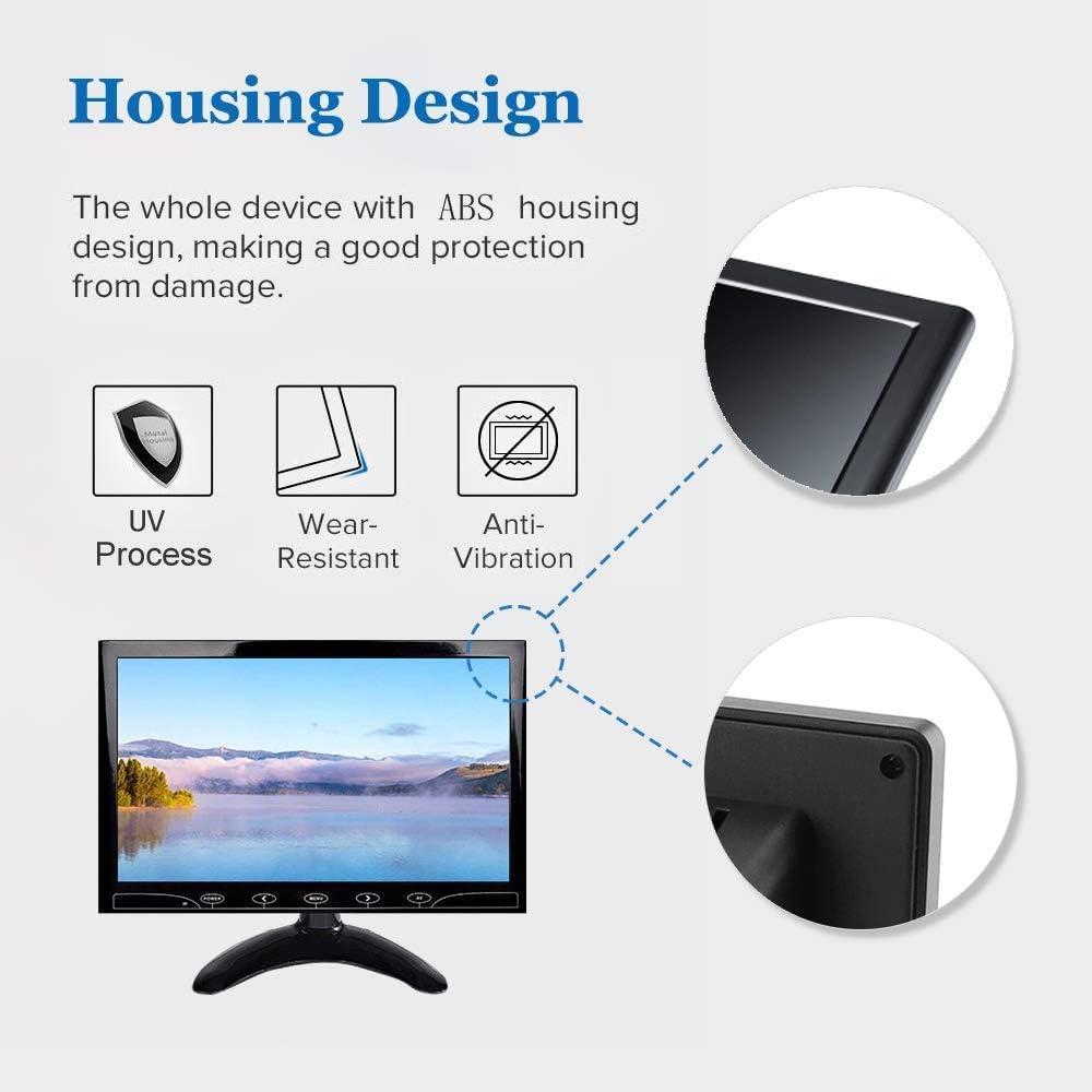 ESoku 10.1 Inch Small CCTV Monitor