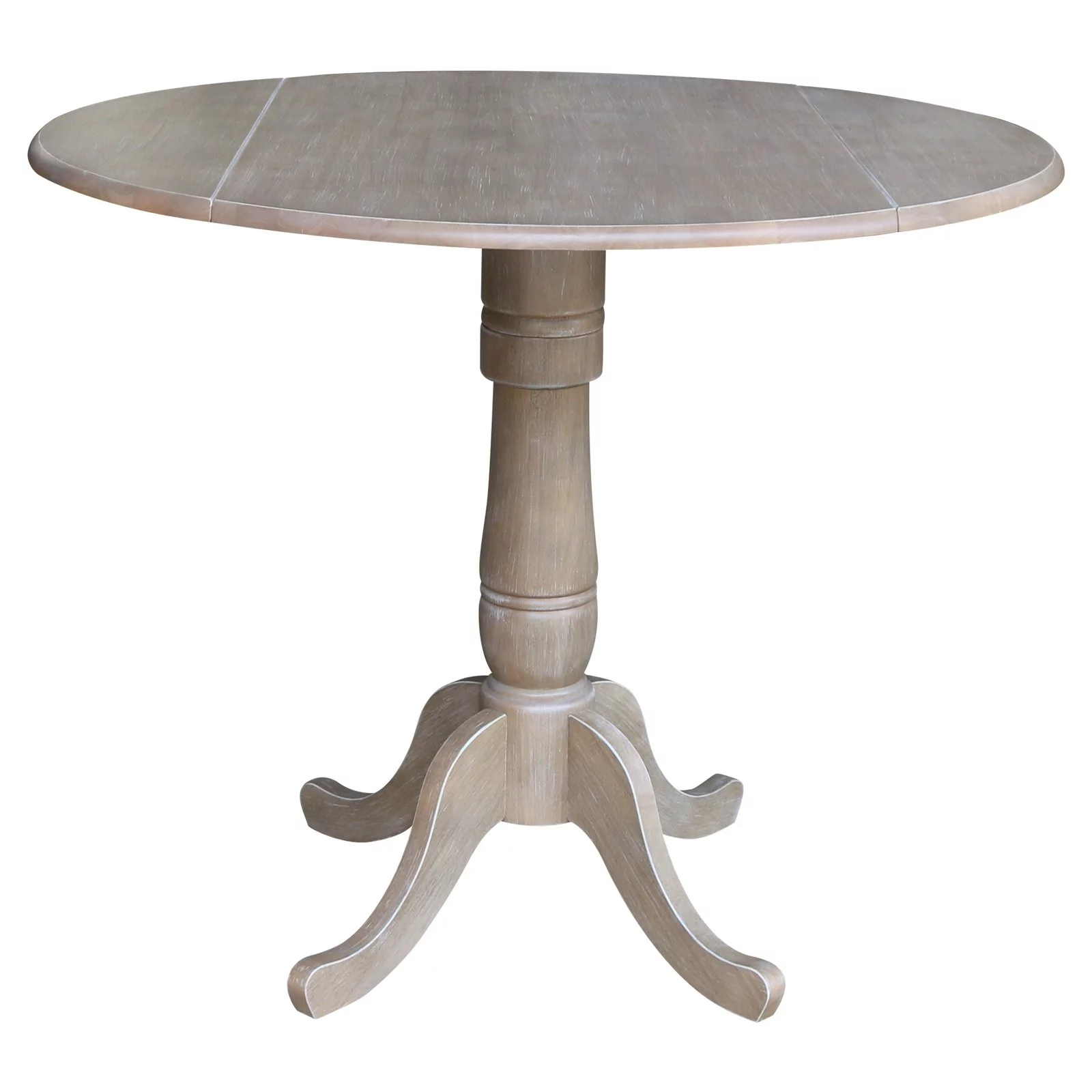 42" Round Dual Drop Leaf Pedestal Table - 35.5"H