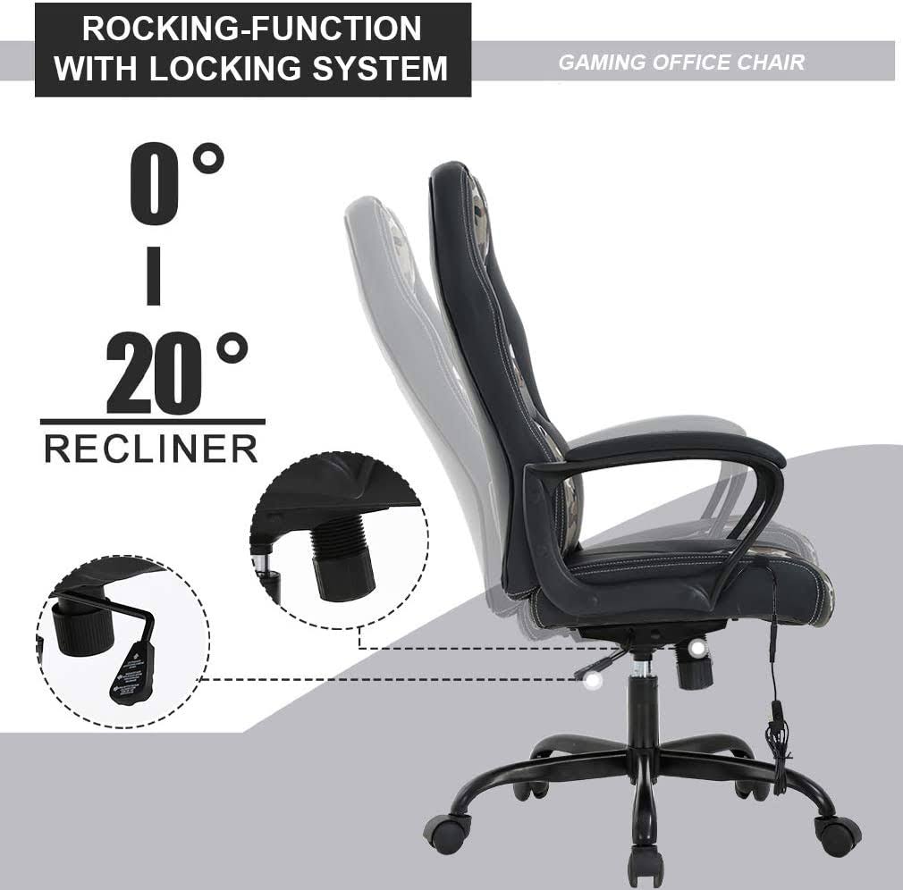 Camo Racing Gaming Chair Home w/ Lumbar Support Headrest Armrest