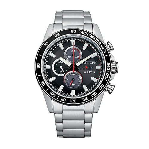 Citizen Men's Sport Casual Brycen Eco-Drive Chronograph Stainless Steel Watch, 12/24 Hour Time, Date, Tachymeter, 100 Meters Water Resistant