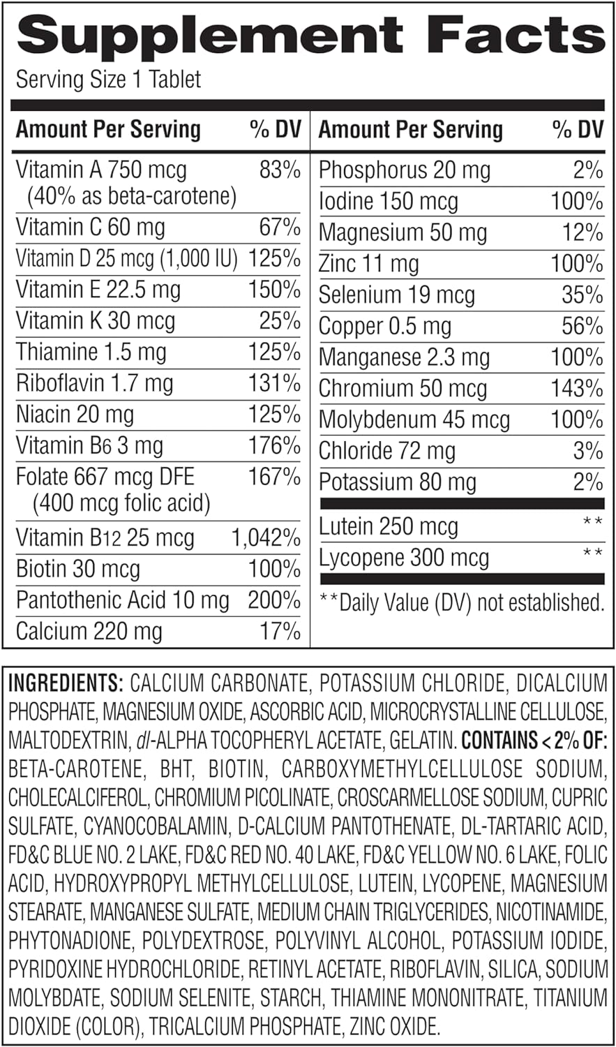Equate Mature Adult 50+ One Daily Complete Multivitamin Compare to Centrum Silver (200 Ct) ( Pack of Two )