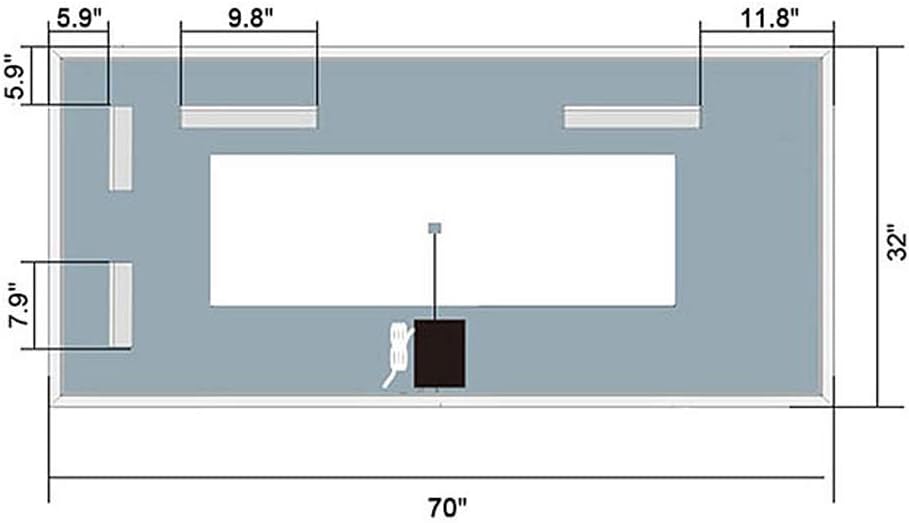 Dimmable LED Bathroom Mirror with Anti-Fog Function, 36x28 in Vertical & Horizontal Mount Illuminated Mirror with Touch Button, CRI>90