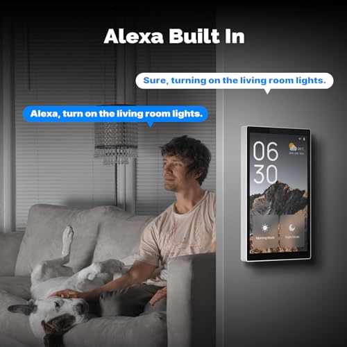 MOES Smart Home Touchscreen Control(1-Switch Panel), In-wall Smart Panel with Alexa Built-in, Compatible with Smart Life devices