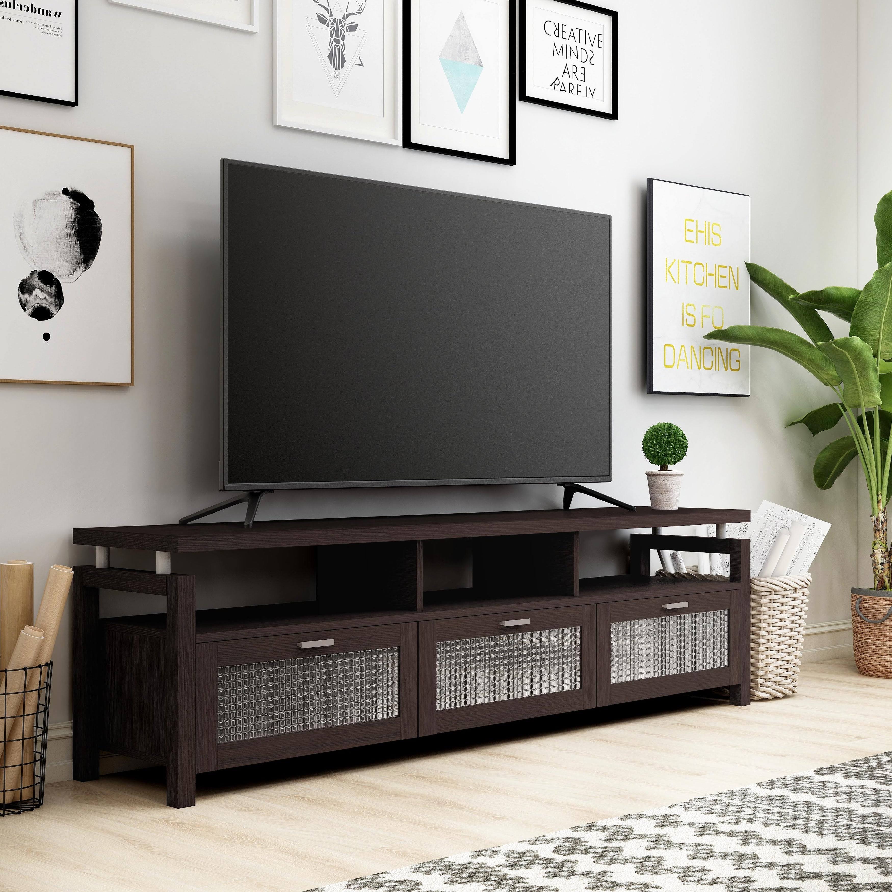 Furniture of America Posa Modern  Espresso Wood TV Console, Brown