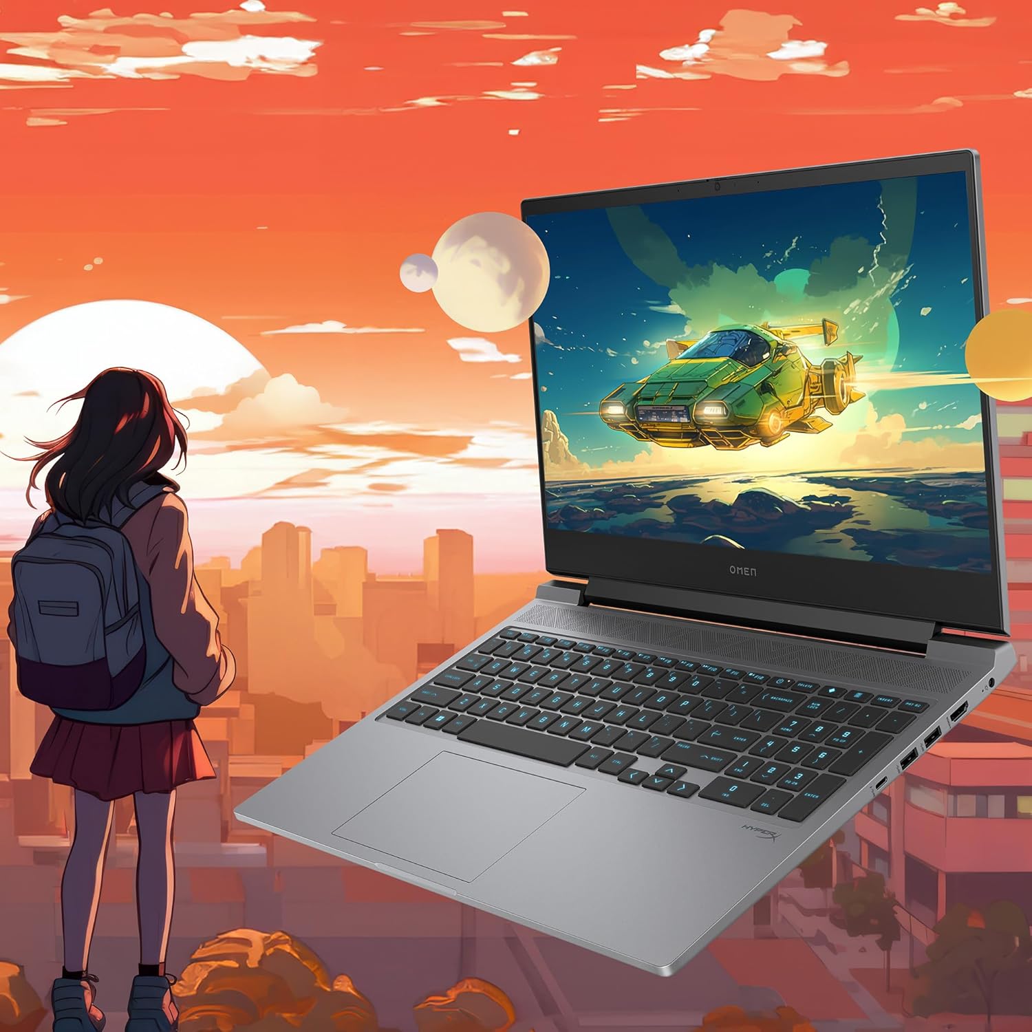 HP OMEN 16 inch Laptop, FHD 144Hz Display, Intel Core i7-14700HX, 16 GB RAM, 512 GB SSD, NVIDIA GeForce RTX 4060 GPU (8 GB Dedicated)