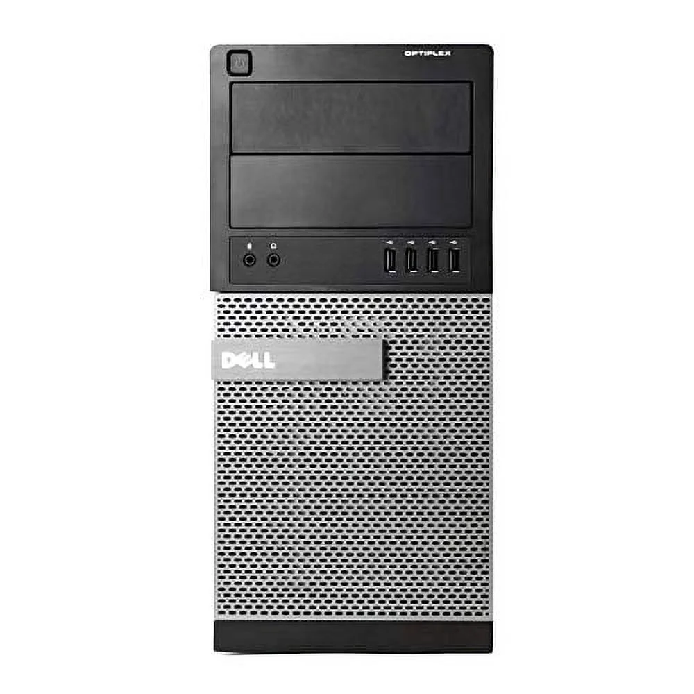 Pre-Owned Dell Optiplex 990 Tower Desktop Computer - Intel Core i5 2nd Gen, 16GB RAM, 256GB SSD, New Keyboard, Mouse, WiFi Adapter