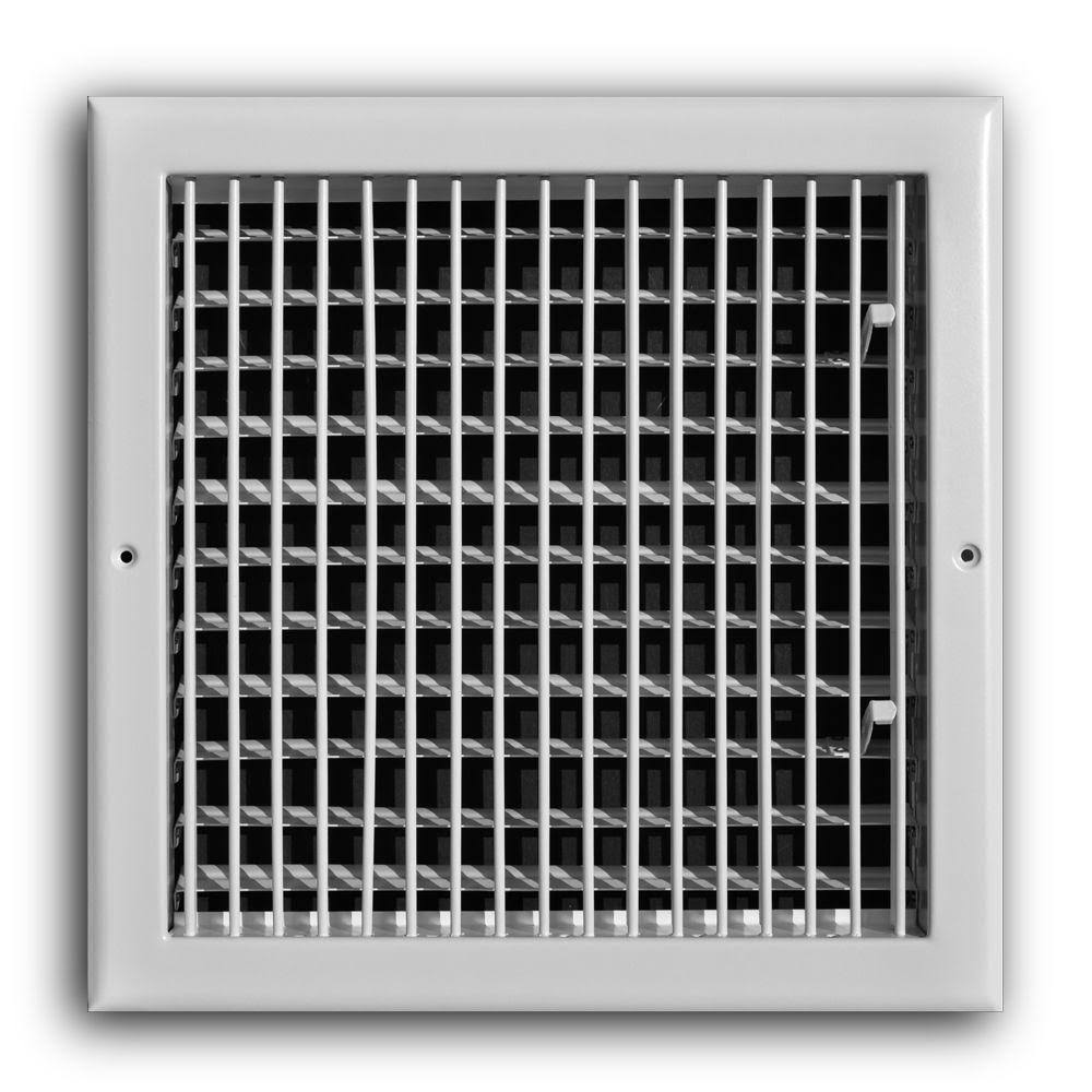 Truaire 24 in. x 24 in. Adjustable 1-Way Wall/Ceiling REGISTER, White