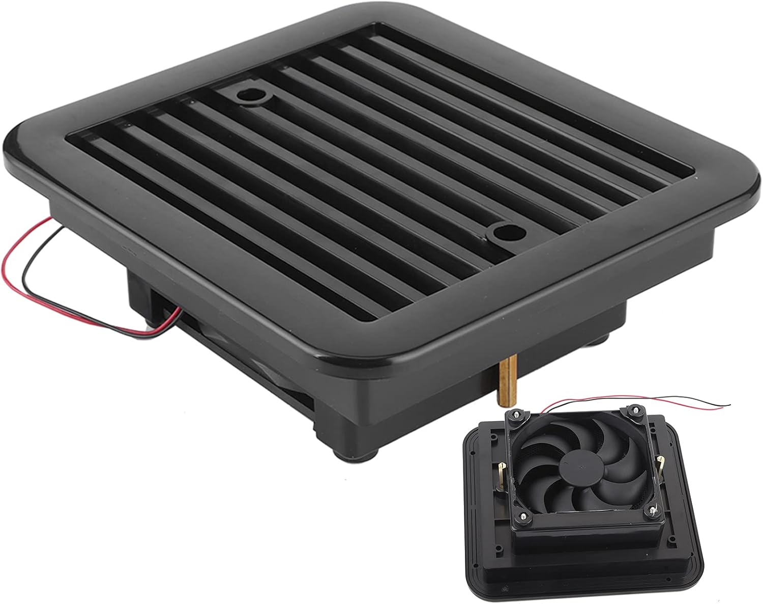 Side Air Ventilation, 12V 4W Cooling Fan with Shutters Vent One‑Way Side Strong Wind Air Exhaust Car Styling Camper RV ATV