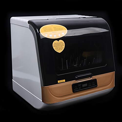 Countertop Dishwasher Portable Compact Dishwasher W/ 4 Washing Programs, Energy Save with Low Water Consumption, No Installation for Small Apartments