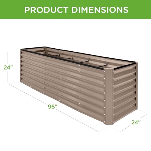Best Choice Products 8x4x2ft Outdoor Metal Raised Garden Bed, Deep Root Planter Box for Vegetables, Flowers, Herbs