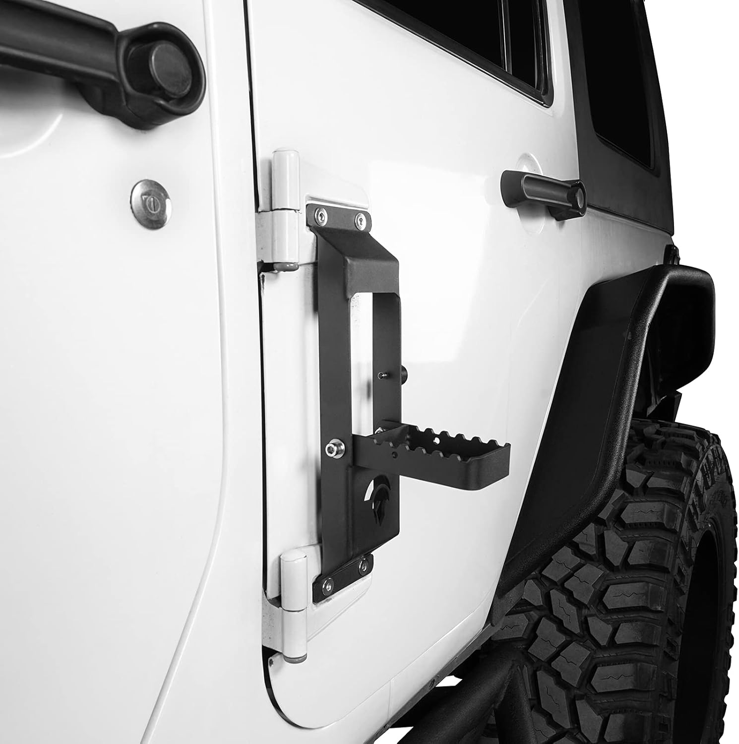 Hooke Road Wrangler Door Hinge Step Roof Access Compatible with Jeep JK Wrangler & Unlimited 07-18 (Pair) Pack of 2