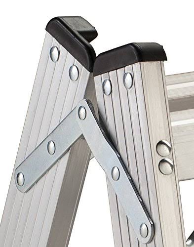 Louisville Ladder L-2433-02 Aluminum Twin Front Step Stool, 375-pound Load Capacity