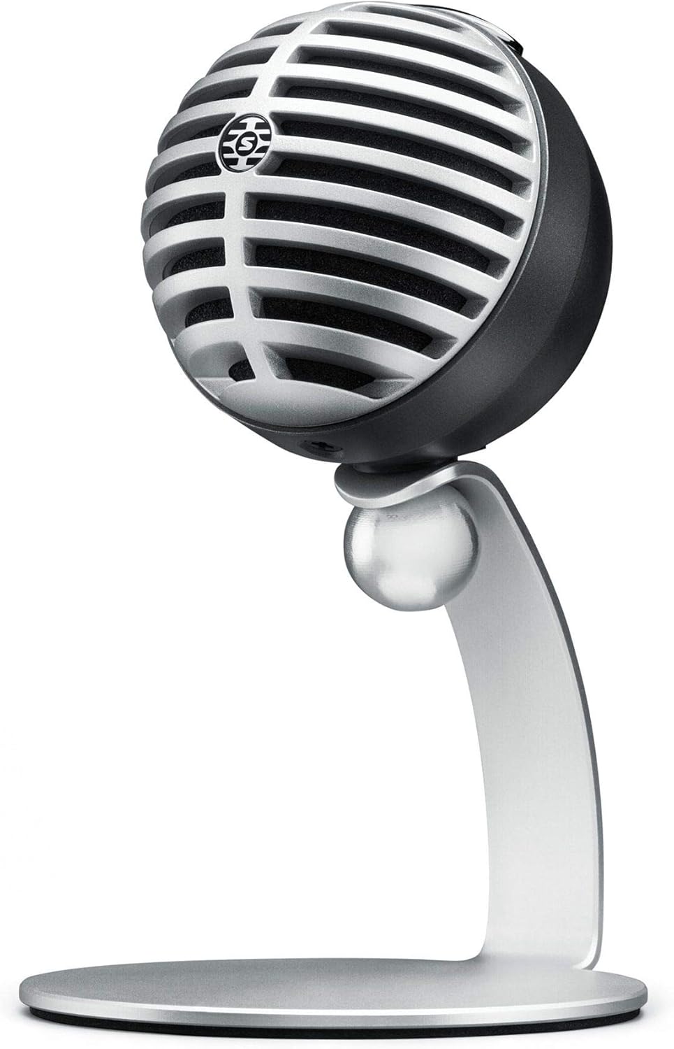 Shure MV5 Digital Condenser Microphone with USB and Lightning Cables - 3 DSP Preset Modes (Vocals, Flat, Instrument) - Gray with Black Foam
