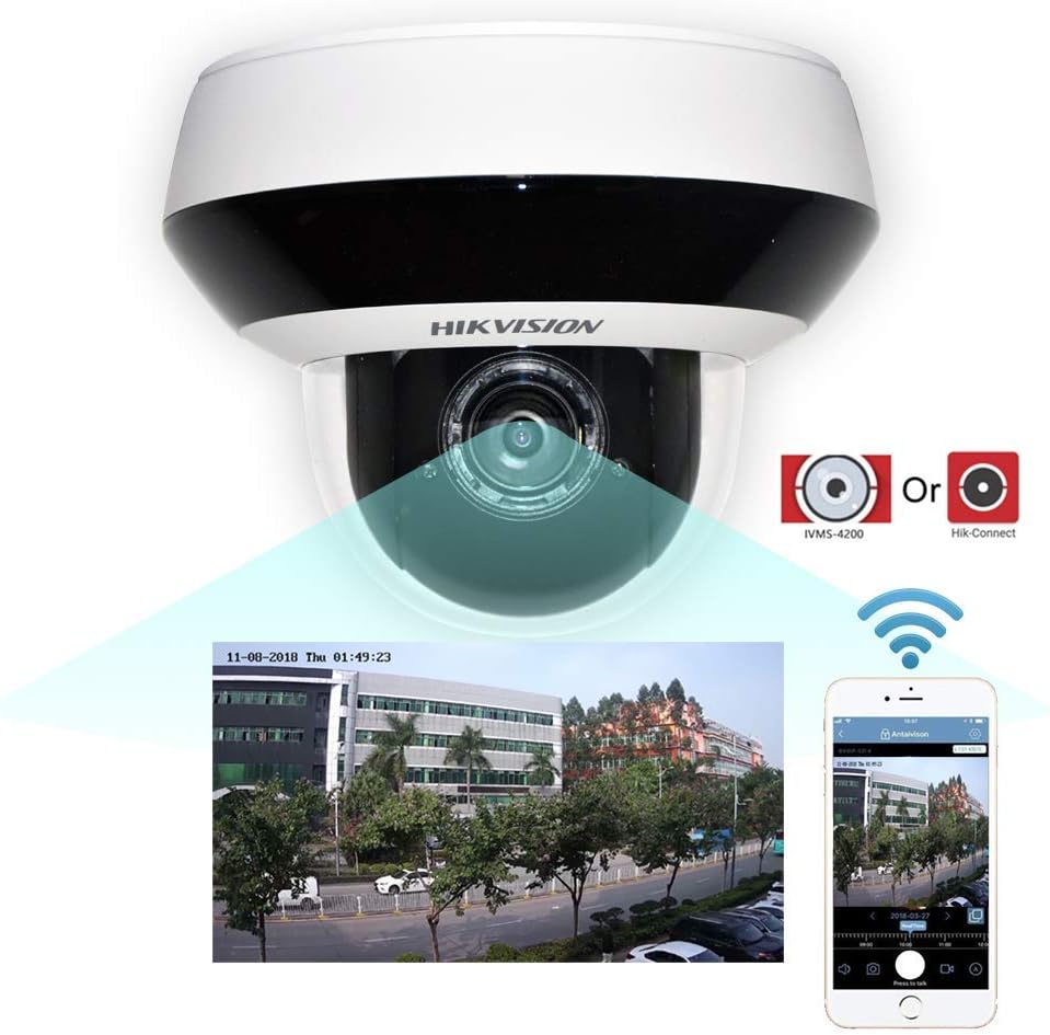 Hikvision PTZ Camera DS-2DE2A404IW-DE3 2.8-12MM Lens 4MP IR 20m Network Dome Camera 4× Optical Zoom 16× Digital Zoom IK10 IP66 Original English