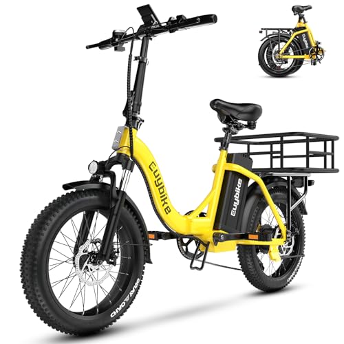 1000W Folding Electric Bike,48V 20AH Removable Battery E Bike,30+MPH,80 Miles Max Range Electric Bike for Adults,20" Fat Tire Foldable ebike