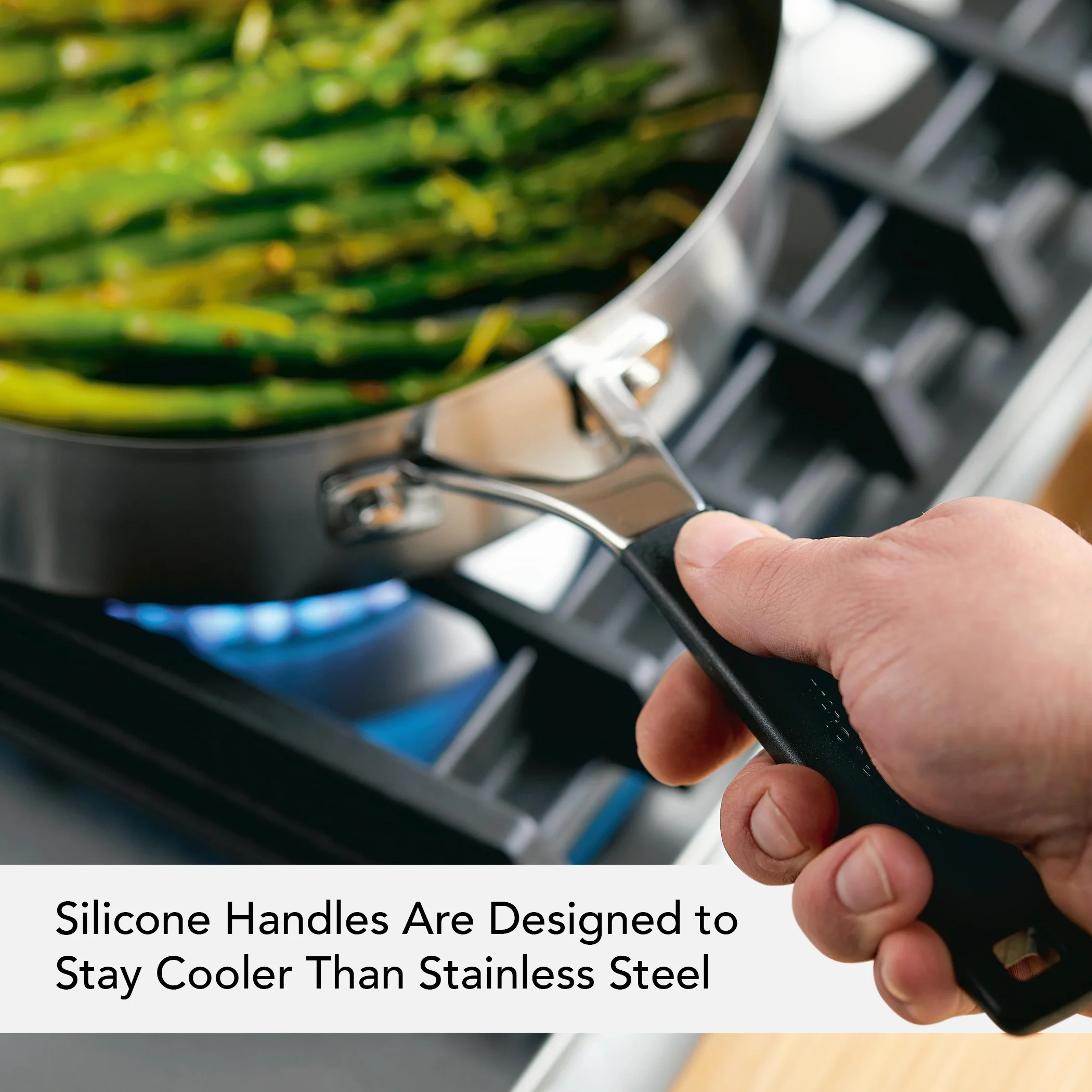 KitchenAid 10 Pieces Brushed Stainless Steel Cookware Set