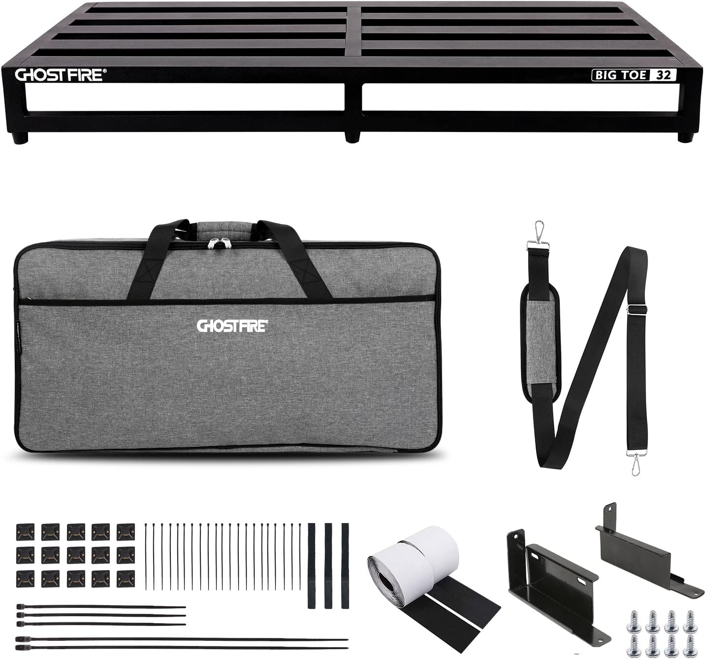 Ghost Fire Guitar Pedal Board Aluminum Alloy Effect Pedalboard with Carry Bag,V series (V-BABY MAX（Deluxe Edition）)
