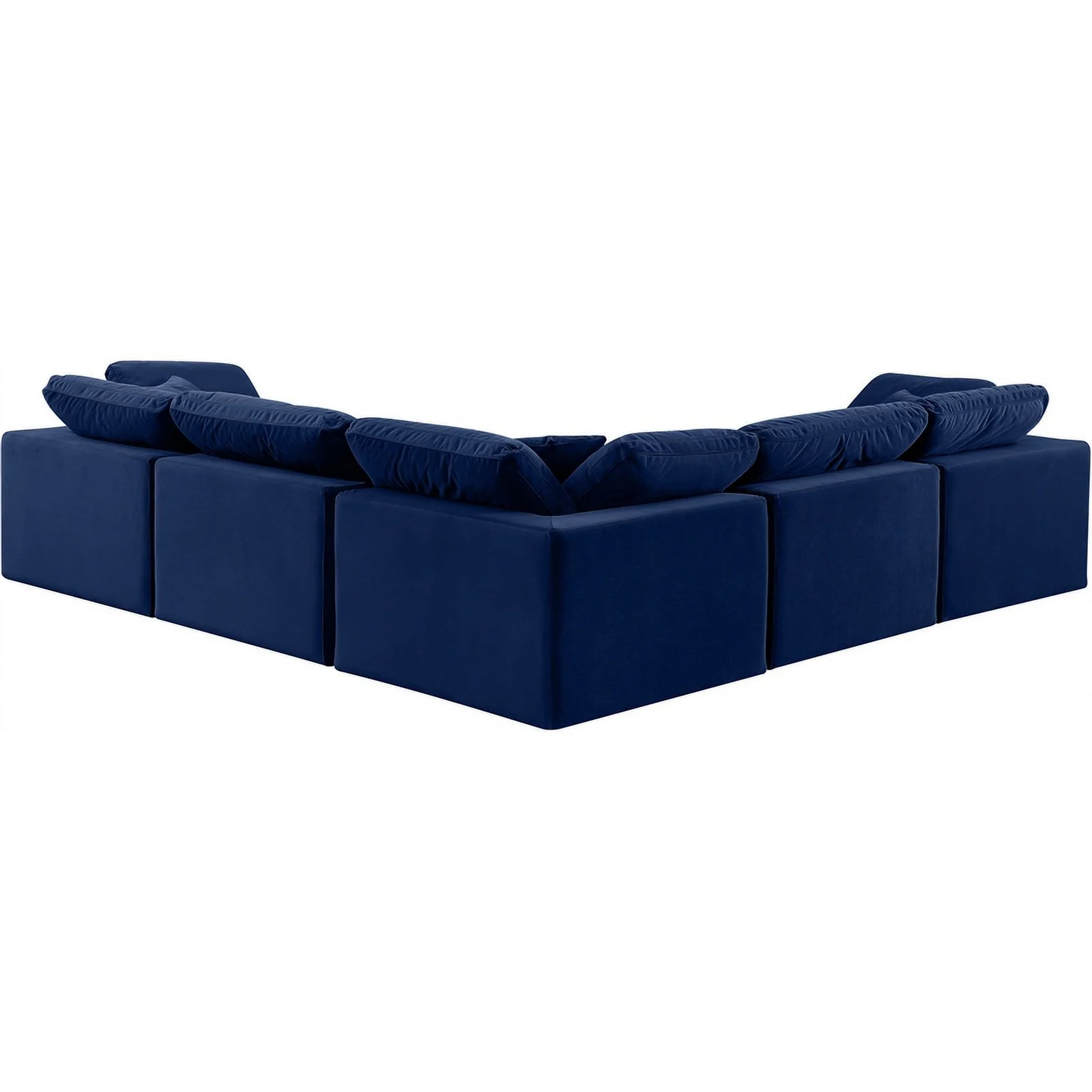 Meridian Furniture Comfy Navy Velvet Modular Sectional