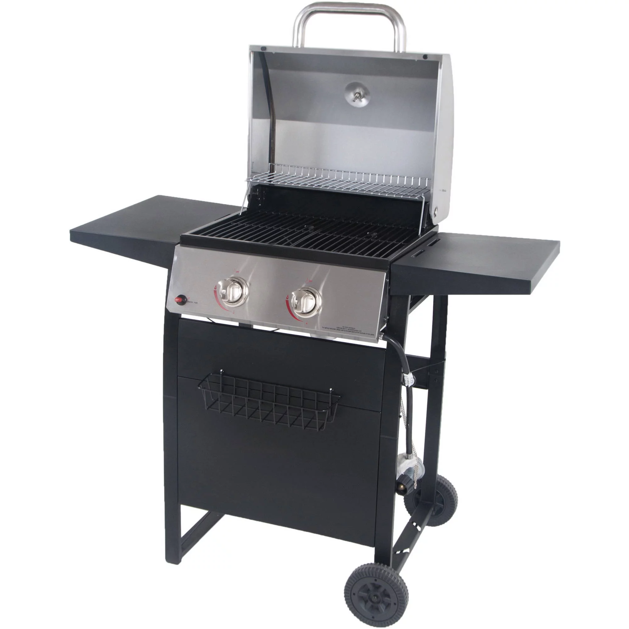 RevoAce 2-Burner Space Saver Propane Gas Grill, Stainless and Black, GBC1705WV
