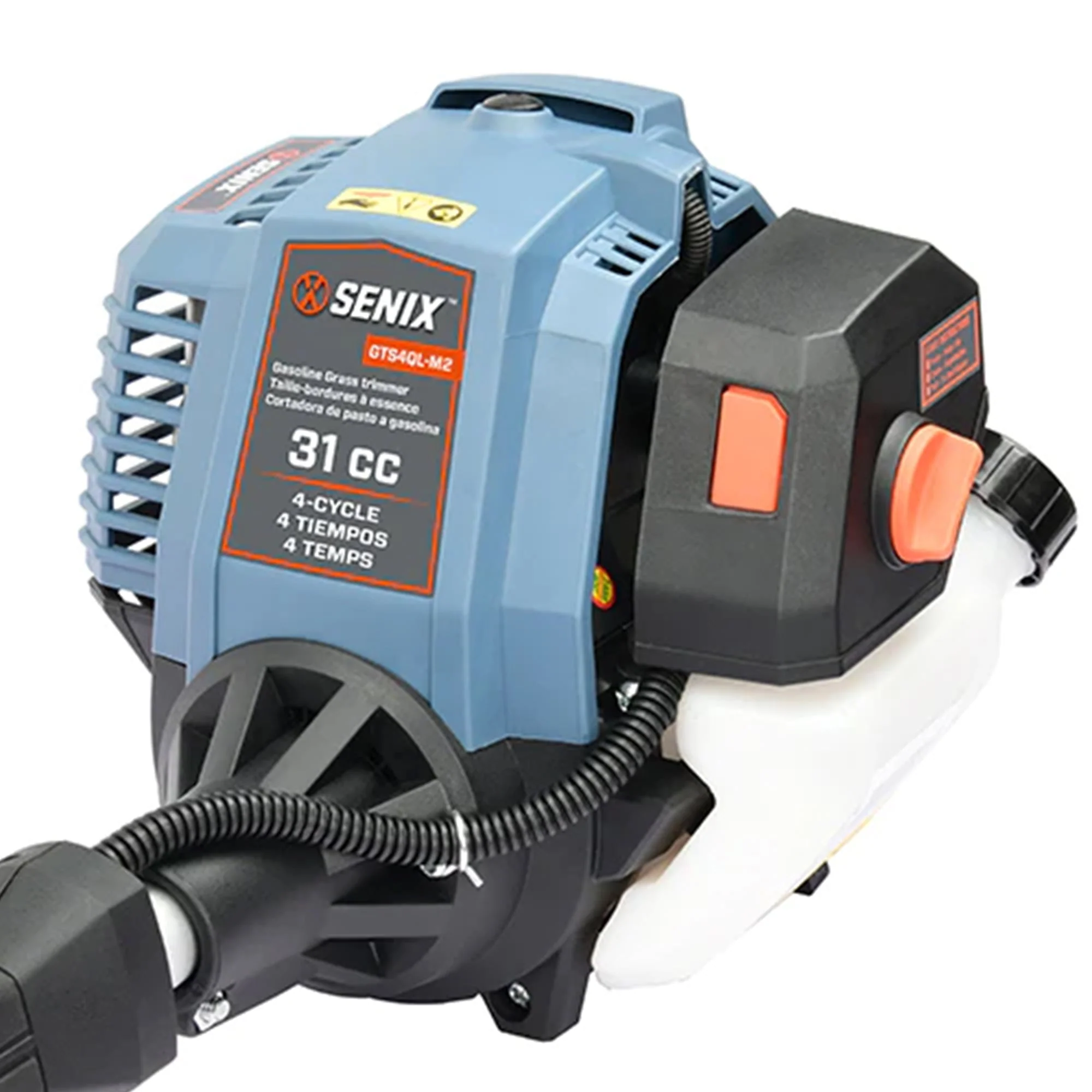 SENIX 17.7-Inch 31 cc 4-Cycle Gas Powered String Trimmer, Straight Shaft, Dual .095 Line and Bump Feed, GTS4QL-M2