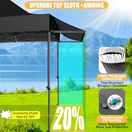 COBIZI 10x10 Pop Up Canopy Tent with Awning