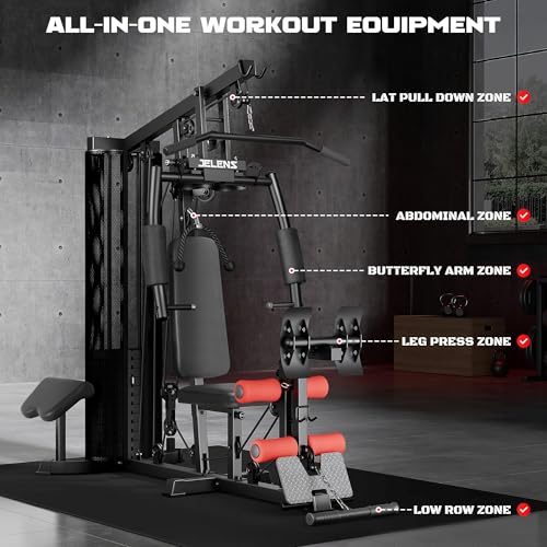 Home Gym, Multifunctional H11 Home Gym Equipment, Workout Station with 150LBS Weight Stack