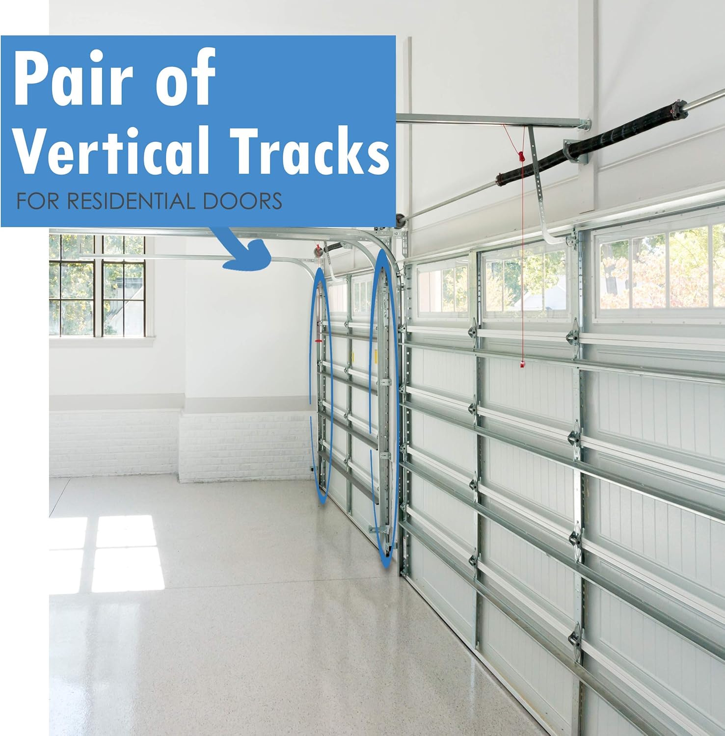 Garage Door Vertical Track Replacement – Set of Left and Right for 7 Foot Tall
