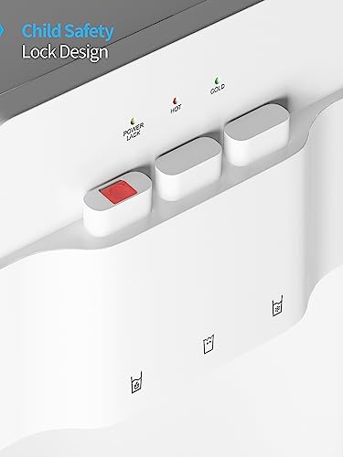 TABU Bottom Loading Water Cooler Dispenser, Hot & Cold Water Dispenser