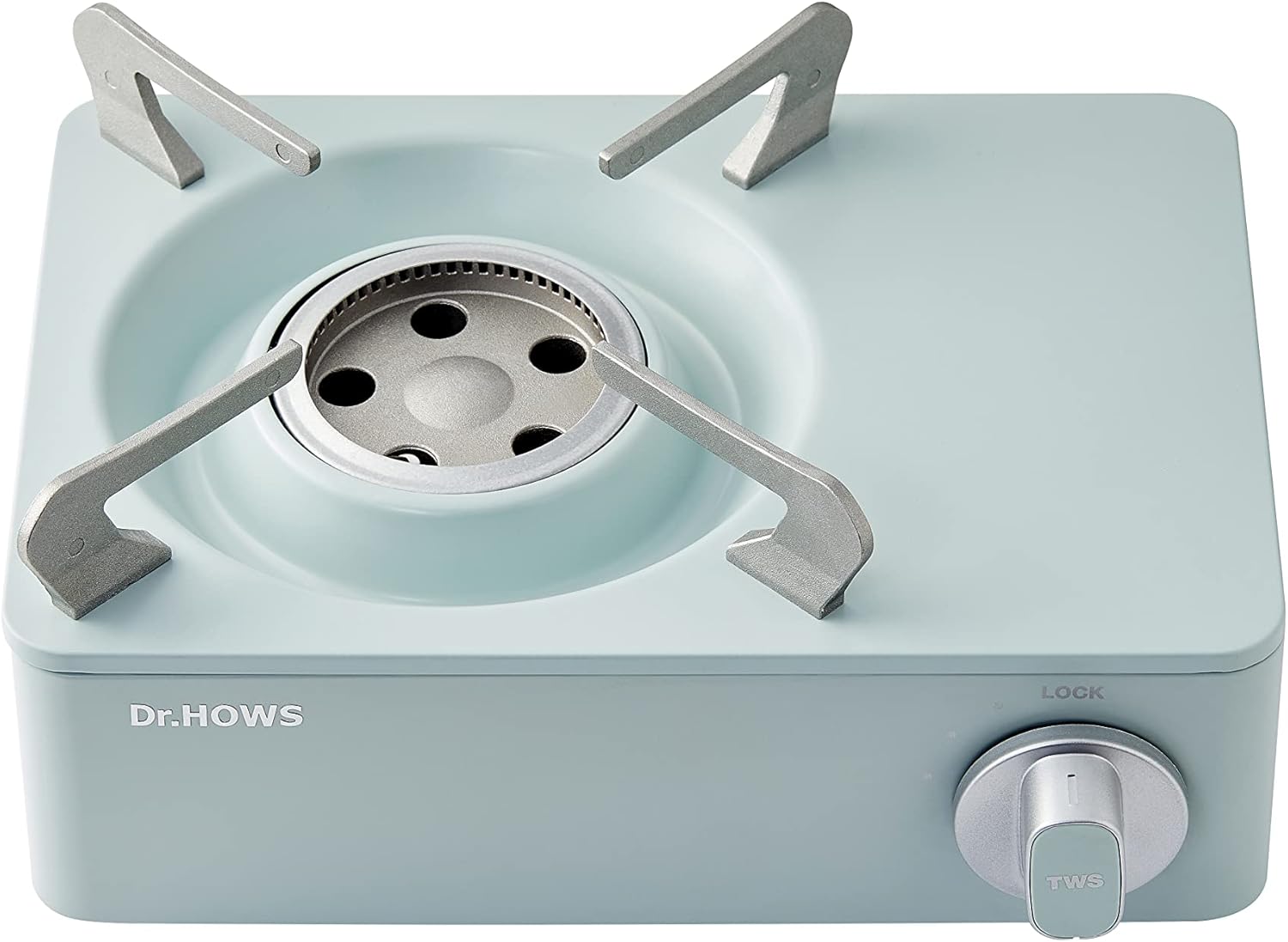 Dr.Hows Twinkle Mini Camping Stove Burner - Portable Butane Stove for Camping, Picnic, Outdoor - Single Burner Camp Stove with Carrying Case - Mint
