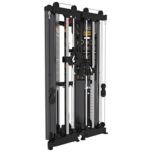 Altas Strength Folding Home Gym Smith Machine with Pulley System Gym Squat Rack Weight Bar Upper Body Strength Training Leg Developer Commercial