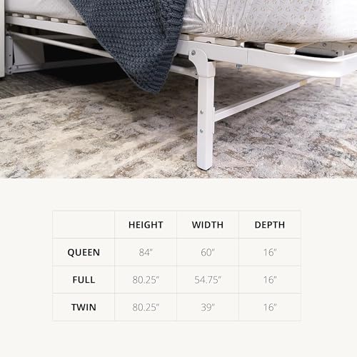 Deluxe Murphy Bed Frame (Queen) Vertical Wallbed, Powder-Coated Steel Frame for Folding Cabinet, Pull-Out Bed, Hidden Bed