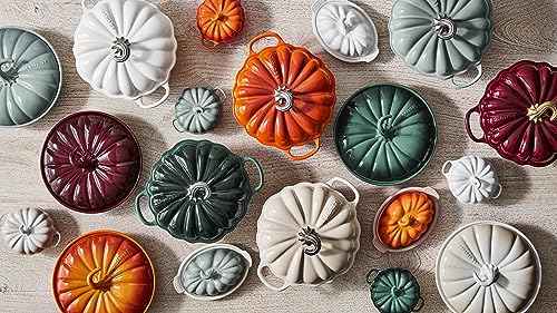 Le Creuset Enameled Cast Iron Figural Pumpkin Cocotte, 4 qt., Persimmon
