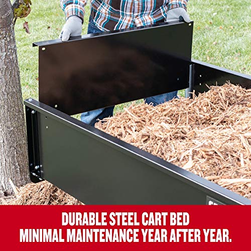 CRAFTSMAN, CMXGZBF7124355, 750-lb Capacity Steel Tow Behind Dump Cart, 12 Cubic Feet Capacity, Removable Tailgate - Garden Utility Trailer