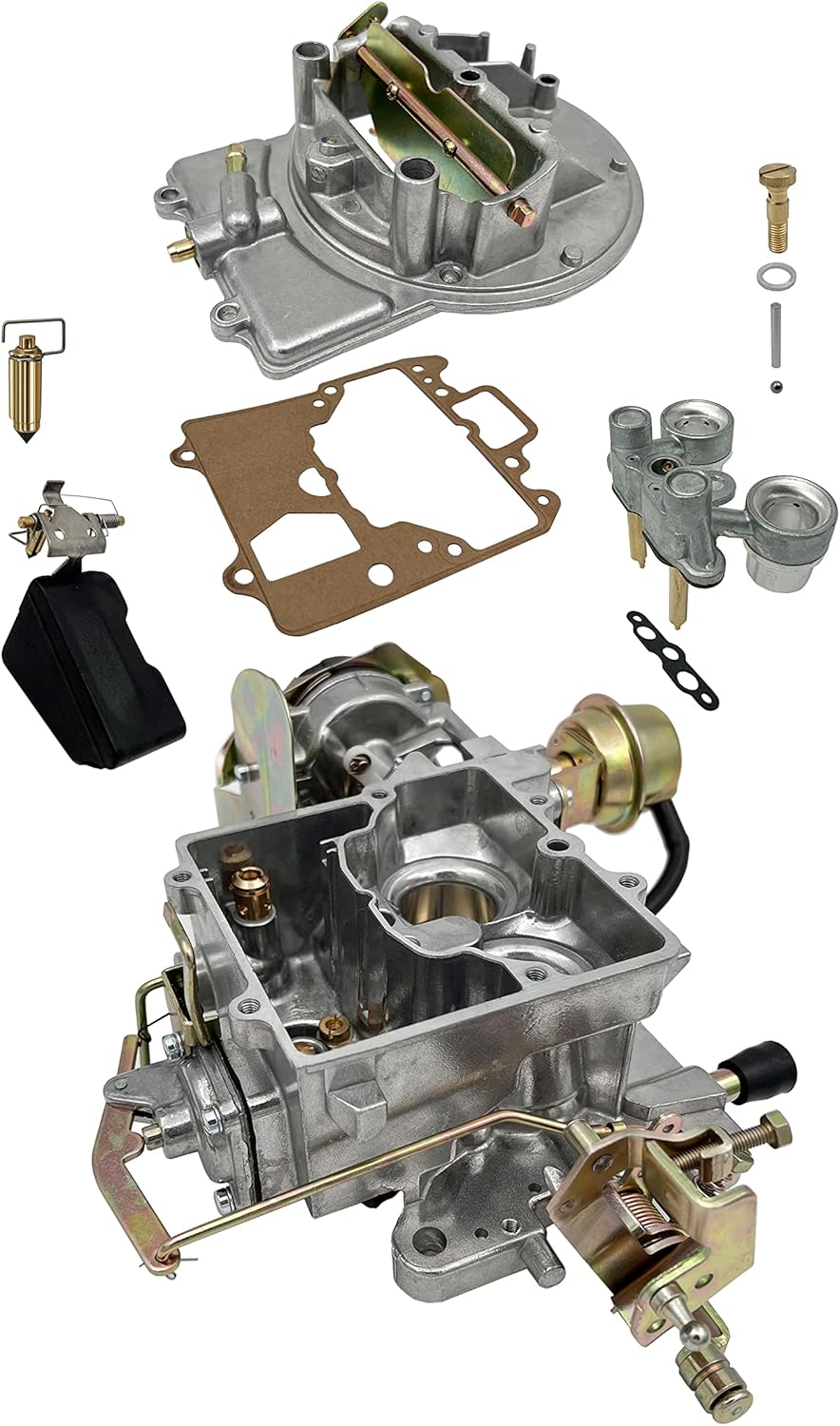 THUNDERMINGO 2 Barrel Carburetor Carb 2100 2150 A800 Fits For Ford 289 302 351 Mustang Cu Jeep Engine F100 F250 F350 Jeep 360 Cu Electric Choke Carb
