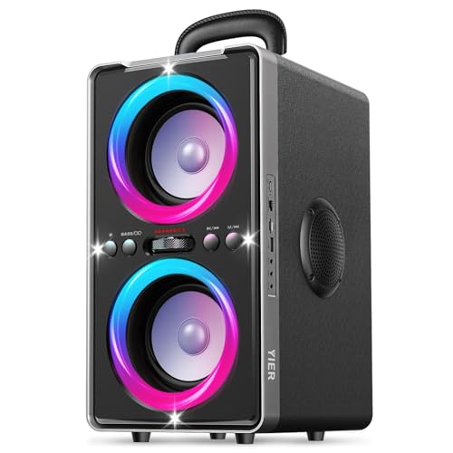 Portable Bluetooth Speaker, 200W (Peak) Loud Sound Stereo with subwoofer, Fast Charging, 20H Playtime