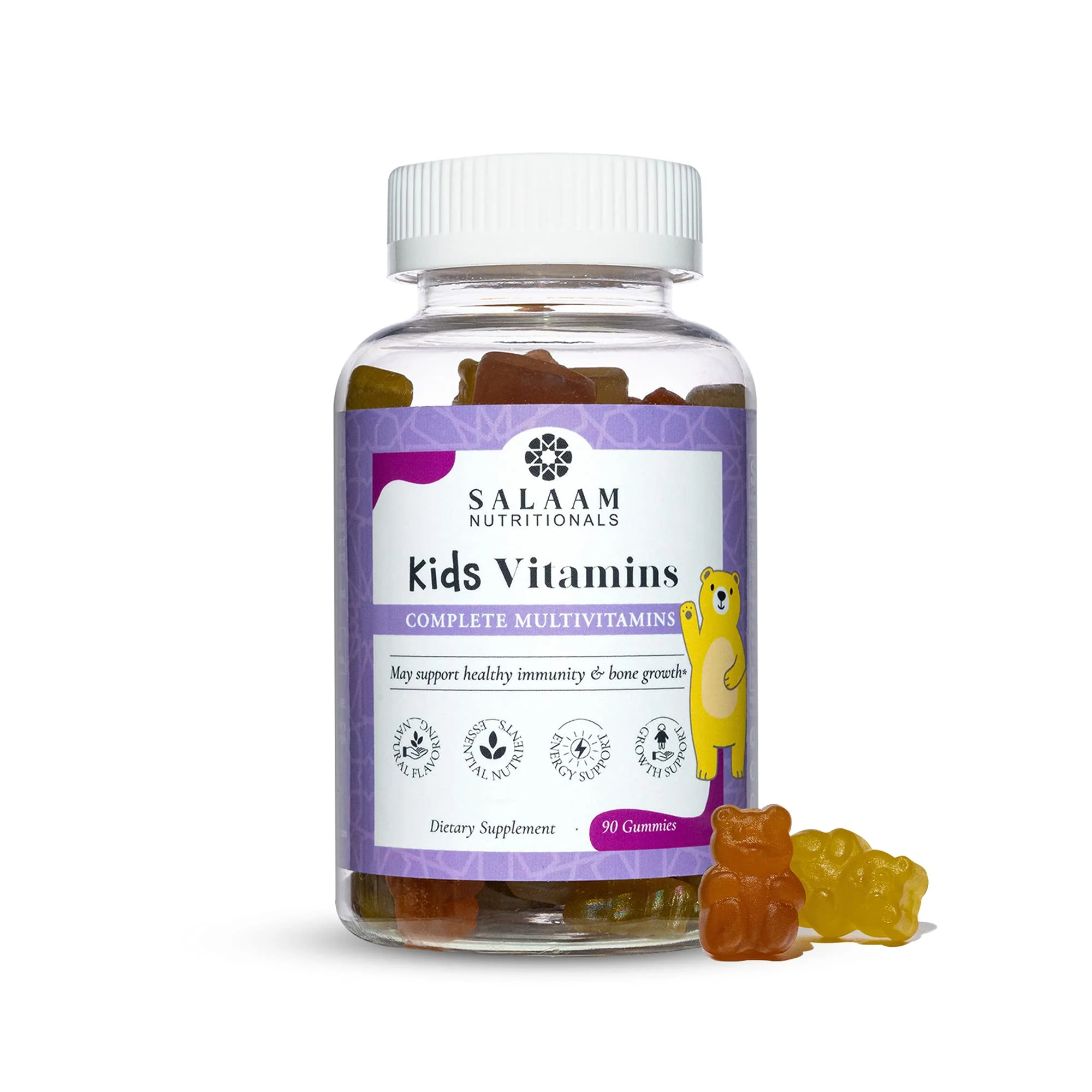 Salaam Nutritionals - Multivitamins, Multivitamins for Kids, Gummy Vitamins with 13 Essential Vitamins + Minerals, Bone and Immunity Support