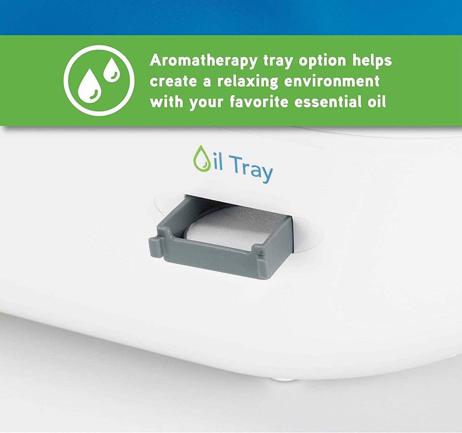 PureGuardian - Ultrasonic 2 Gal. Warm and Cool Mist Aromatherapy Humidifier - Blue/White