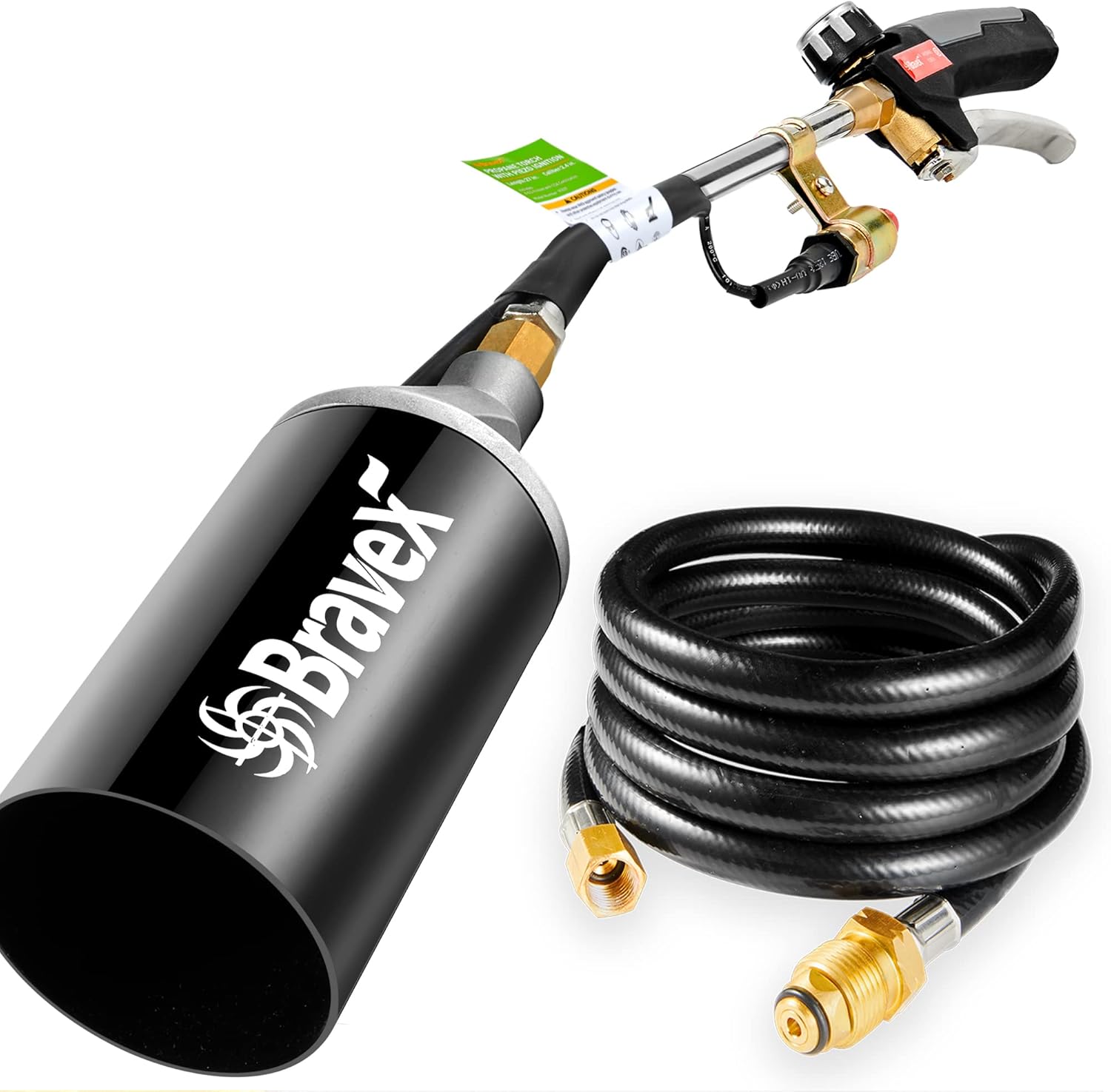 Bravex Propane Torch Weed Burner Torch Heavy Duty with Piezo Ignition High Output 500,000 BTU
