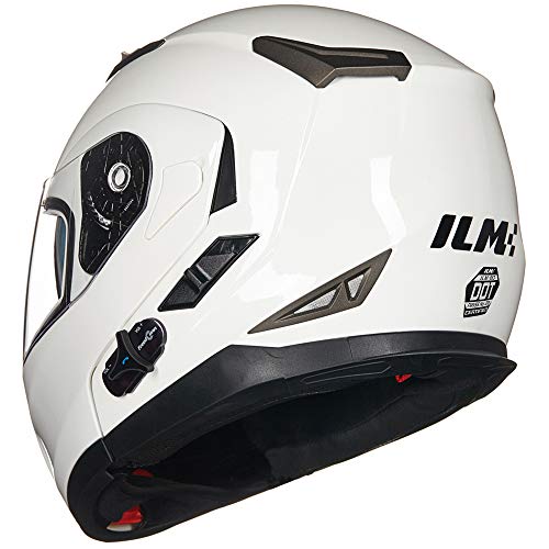 ILM Bluetooth Integrated Modular Flip up Full Face Motorcycle Helmet Sun Shield Mp3 Intercom Model 953/953 PRO