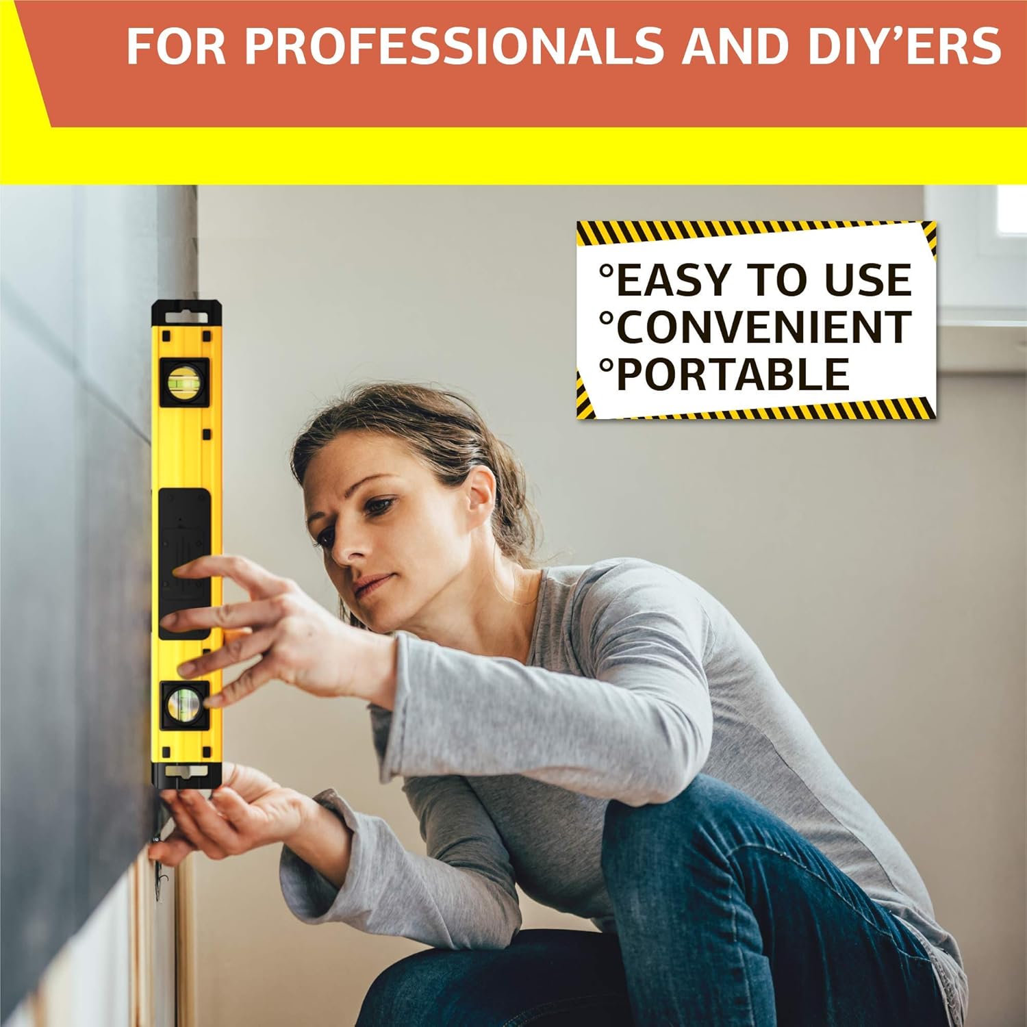 Digital Smart Level Tool - 18 Inch Magnetic Torpedo Level and Protractor - Master Precision - IP54 Dustproof and Waterproof