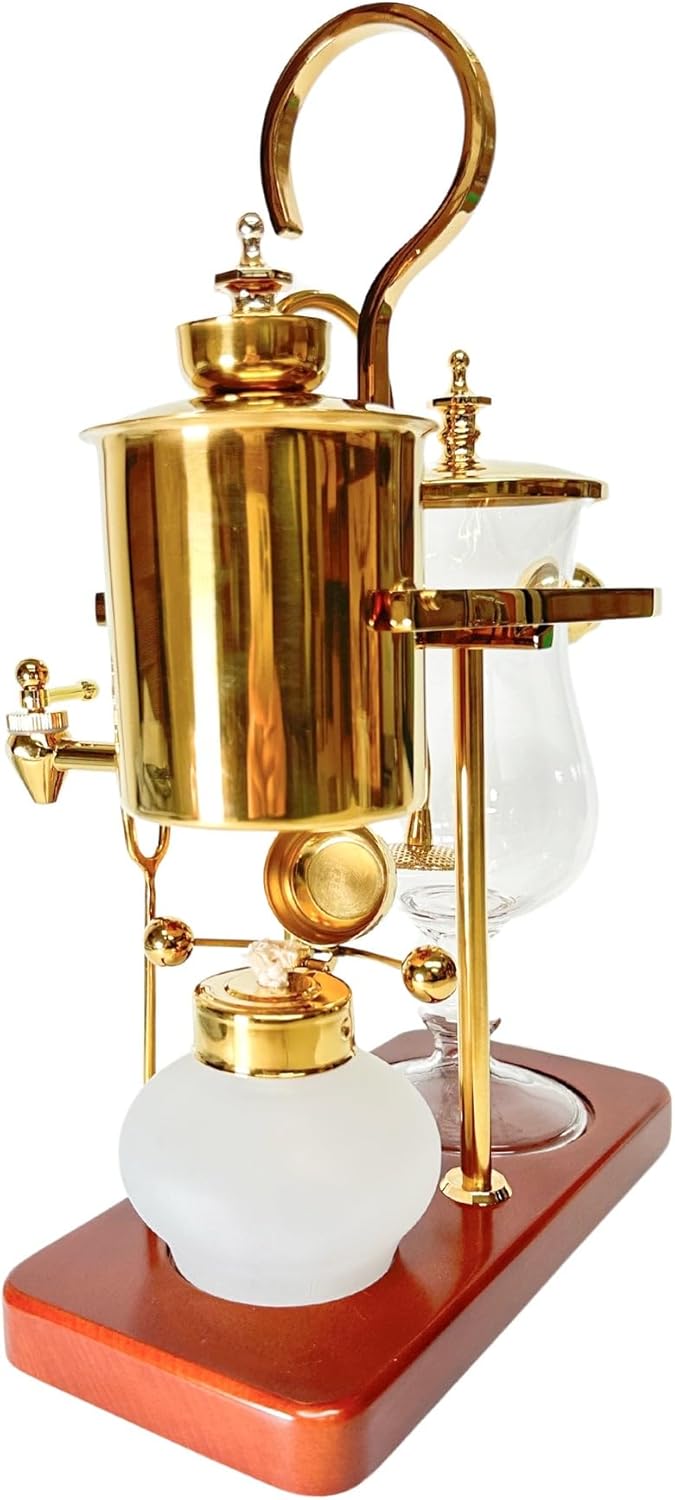 Nispira Belgium Royal Family Balance Syphon Coffee Maker Vacuum Brewing System | Vintage Classic Retro Luxury Exquisite Design | Smooth Great Aroma |
