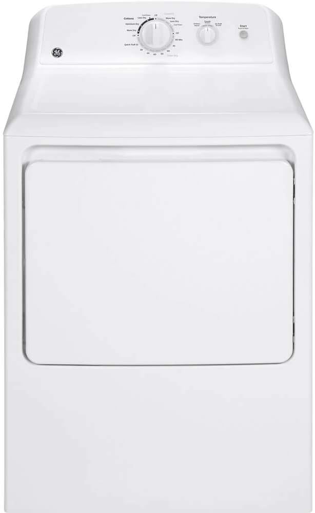 GE GTX22EASKWW 6.2 Cu. Ft. Capacity Aluminized Alloy Drum Electric Dryer