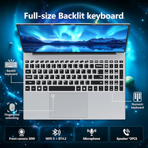 15.6 Inch Laptop Computer, Gaming Laptop, Laptops 16GB RAM 1TB SSD N95 Processor (up to 3.4GHz)