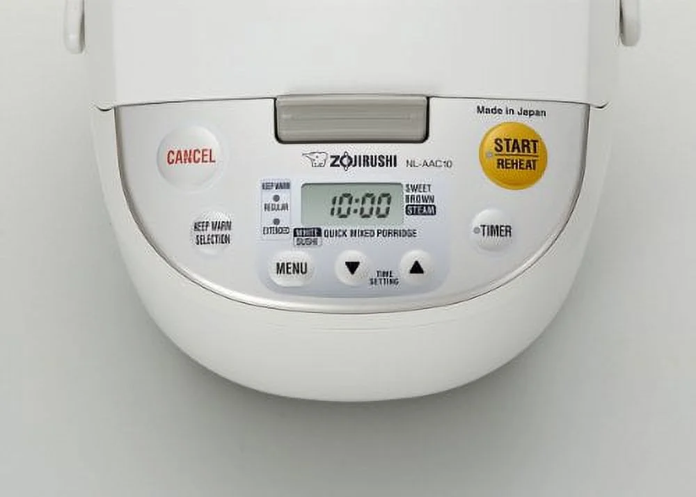 Zojirushi NL-AAC10 Micom Rice Cooker (Uncooked) and Warmer, 5.5 Cups/1.0-Liter, 1.0 L,Beige