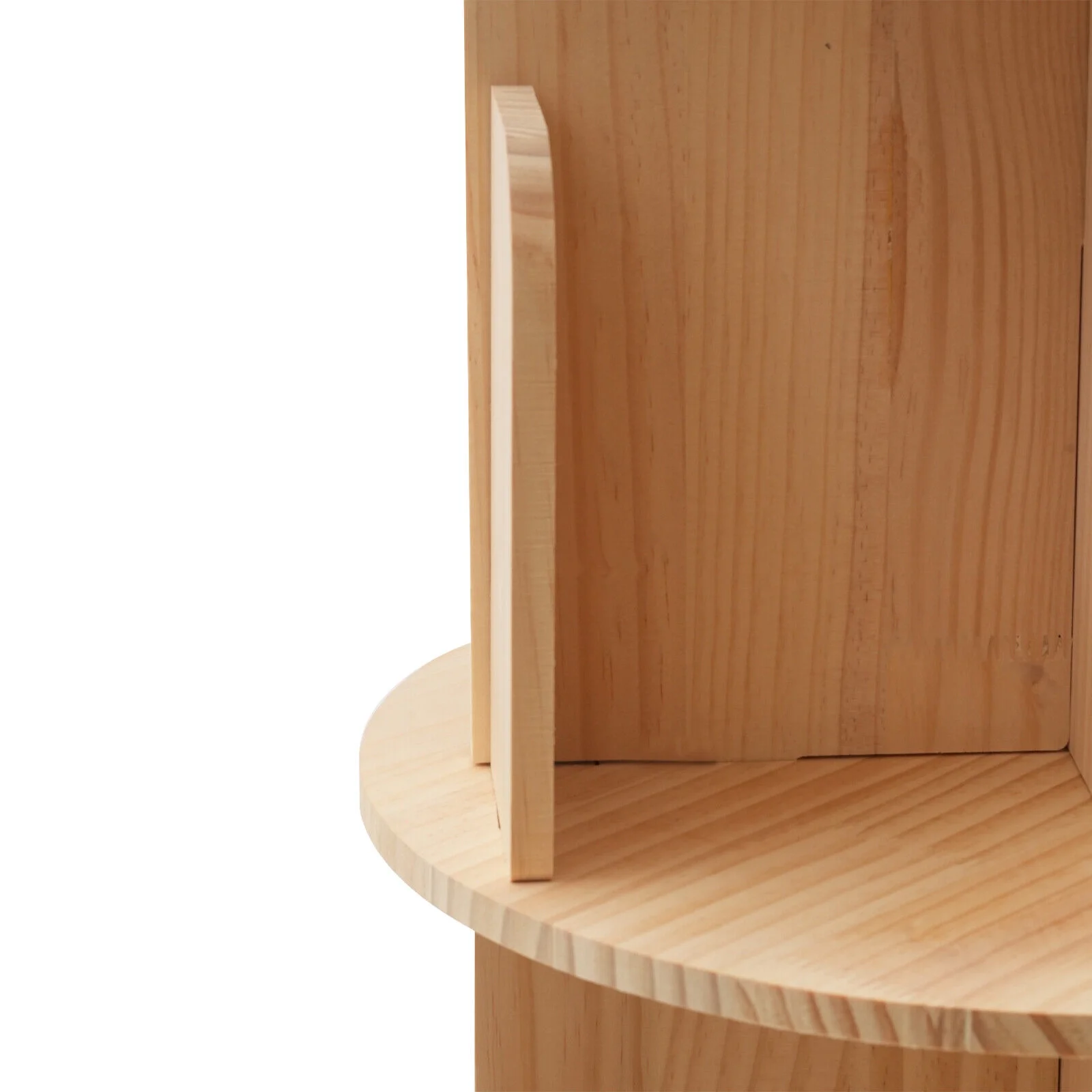 Miumaeov Upgraded 5 Tier Tall Rotating Bookshelf with Legs Large Stackable Bookshelf Wooden Storage Bookcases Book Display Rack Shelves for Study