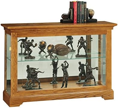 Howard Miller Underhill Console Curio Cabinet 680-533 – Cherry Bordeaux Finish, Home Decor, One Glass Shelf, Two Level Display Case