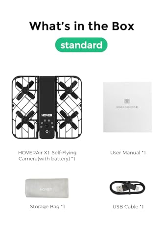 X1 Drone with Camera, Self-Flying Camera Drone with Follow Me Mode, Foldable Mini Drone with HDR Video Capture, Palm Takeoff