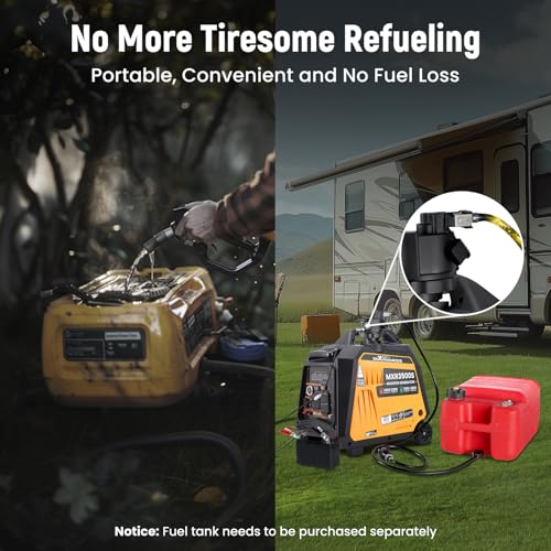 maXpeedingrods 3500 Watt Dual Fuel Inverter Generator with Gasoline Electric Fuel Pump