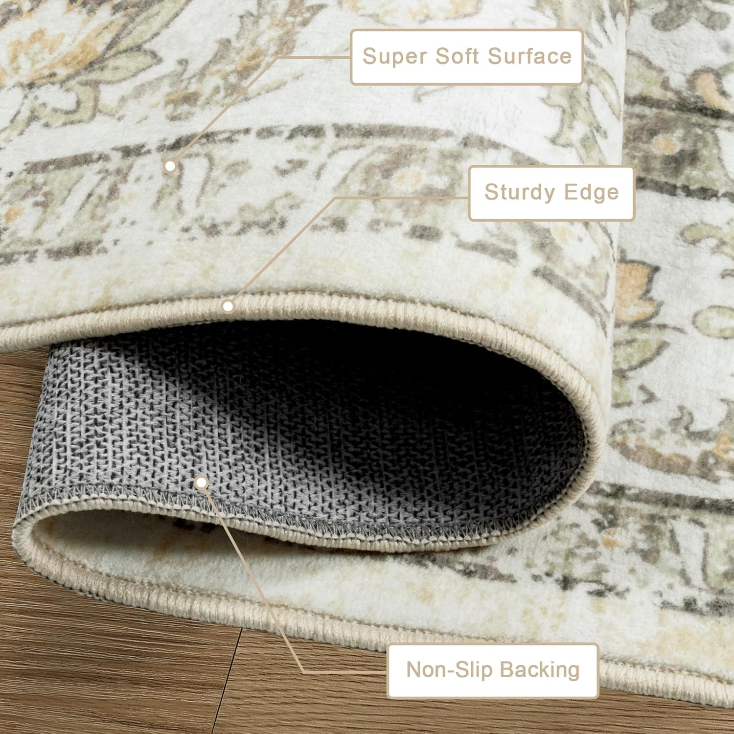 LIVEBOX Machine Washable Area Rugs 9x12 for Living Room