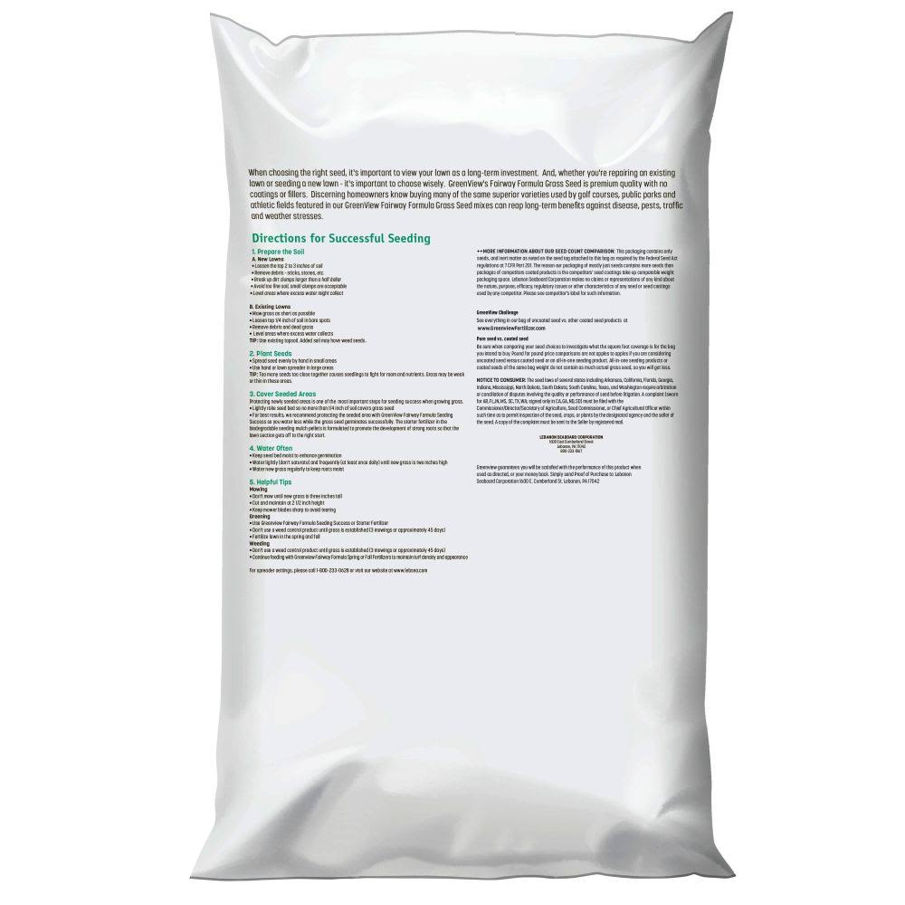 Greenview 2829348 Fairway Formula Grass Seed Turf Type Tall Fescue Sun u0026 Shade Blend, 20 lb